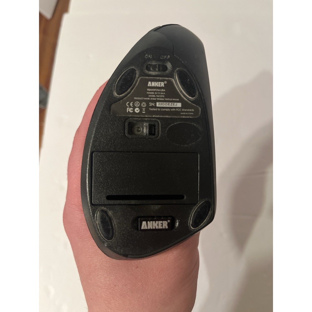 Anker Wireless Vertical Ergonomic Mouse TM137G 2.4G USB Receiver Included Black